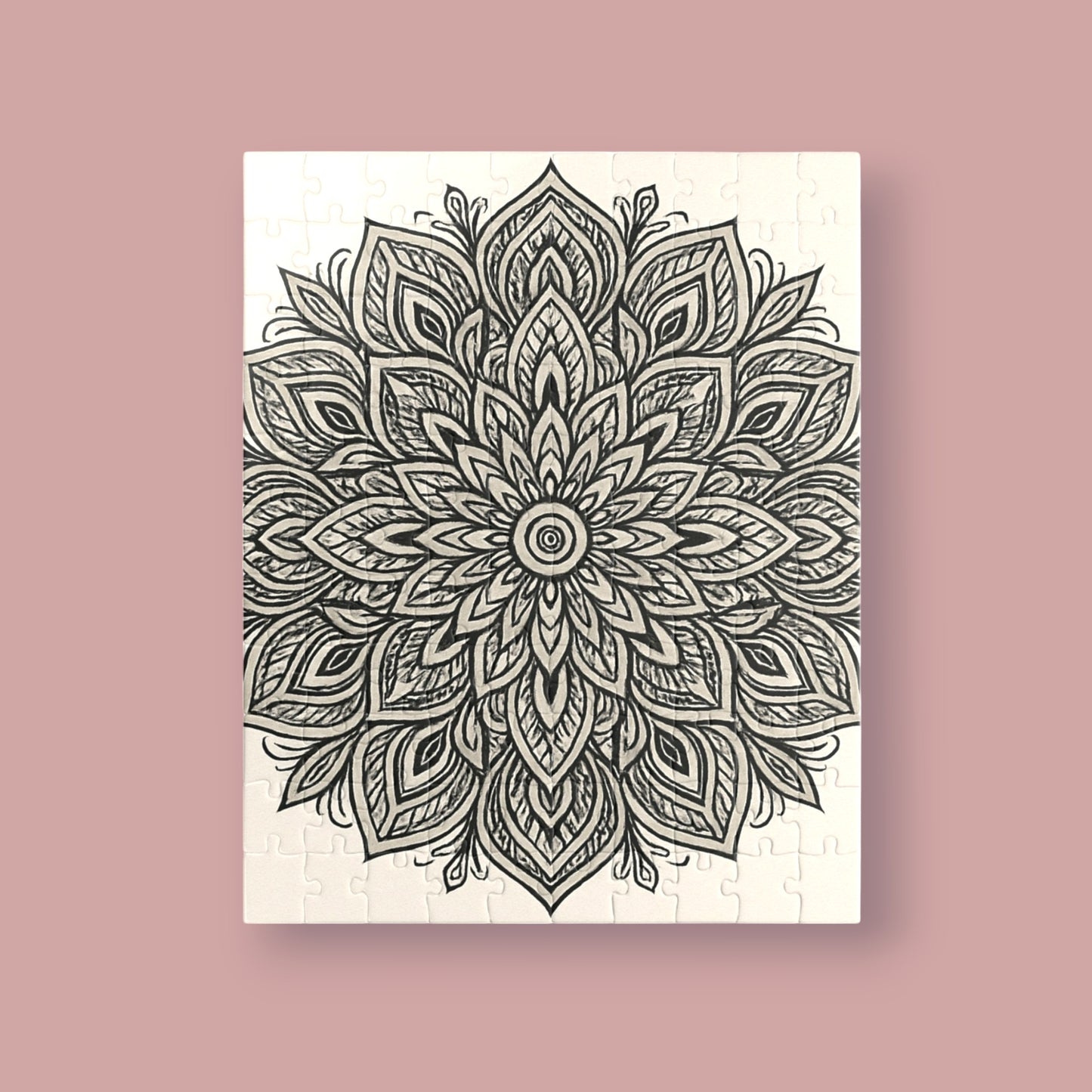 Mandala Design Puzzle - Anxiety Relief Management (Uncolored)