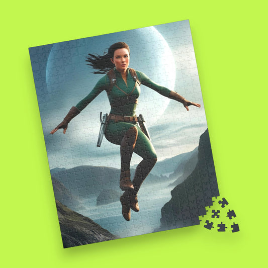 Lara Croft Action Themed Puzzle Board