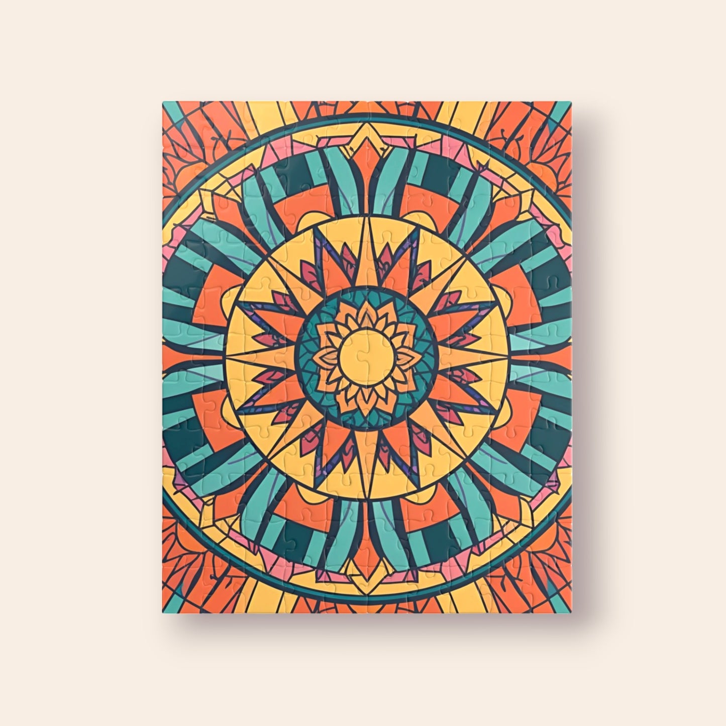 Colorful Mandala Puzzle - Anxiety Management (Colored)