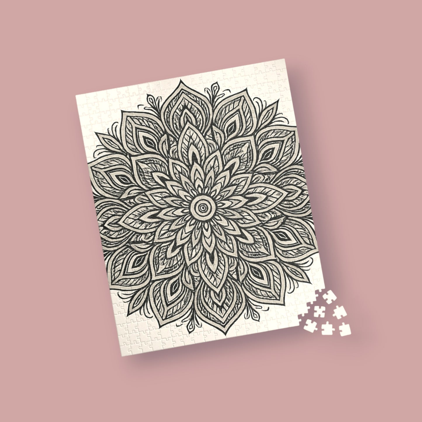 Mandala Design Puzzle - Anxiety Relief Management (Uncolored)