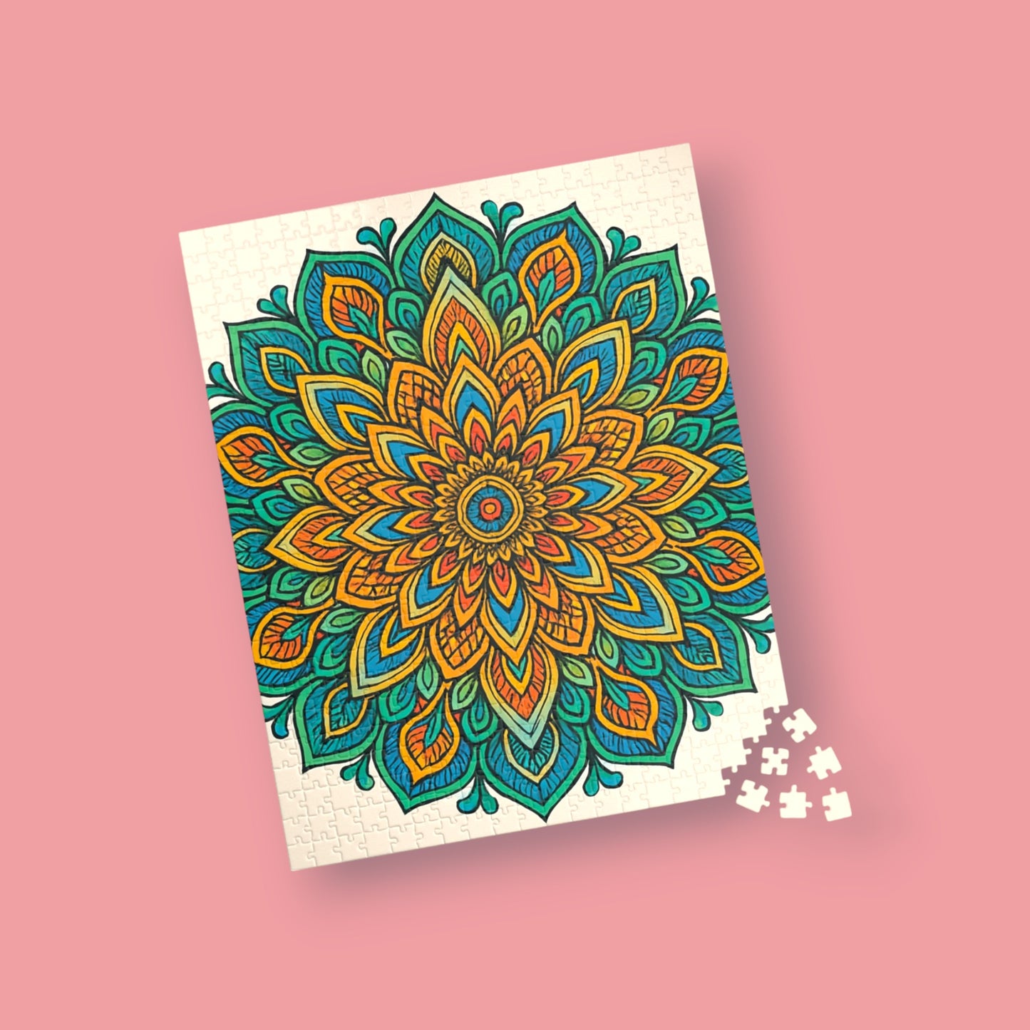 Mandala Art Puzzle – Stress Management Colored