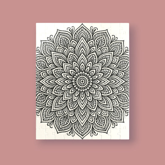 Mandala Art Puzzle -  Stress Management Uncolored