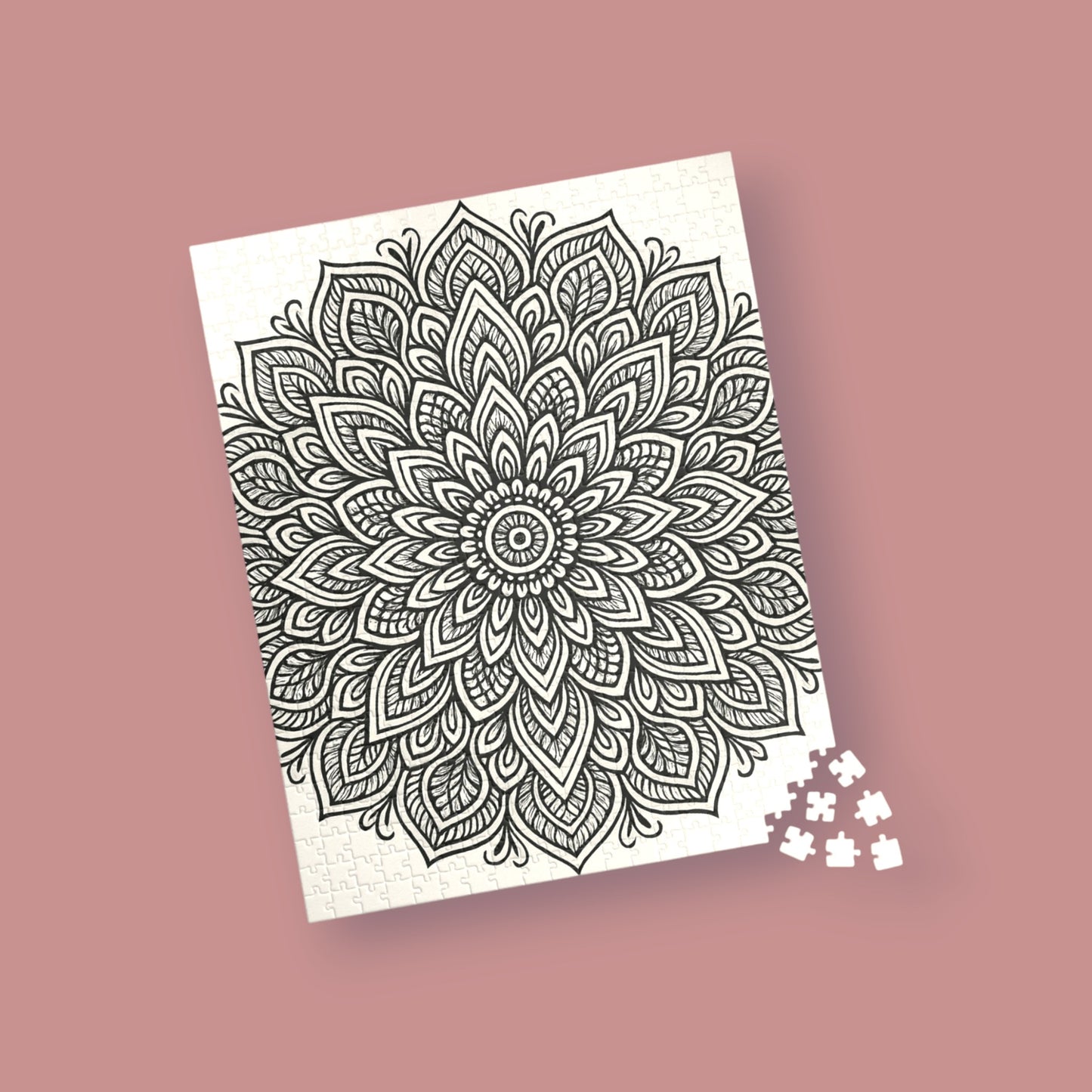 Mandala Art Puzzle -  Stress Management Uncolored