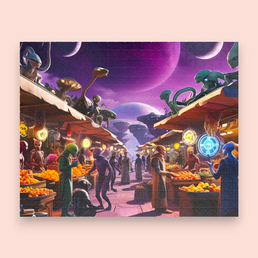 Alien Marketplace Puzzle - 520 Pieces