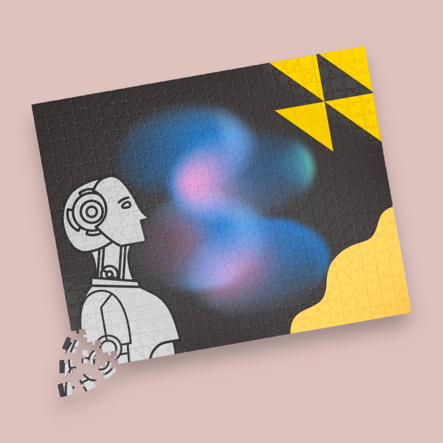 Robot-Themed Modern Puzzle Pieces