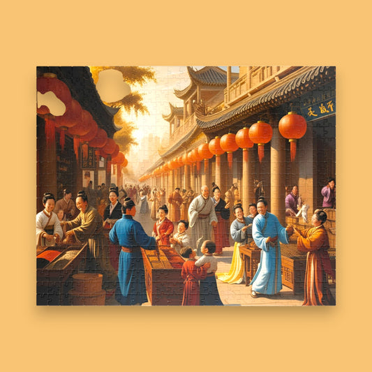 Chinese Street Market Historical Puzzle