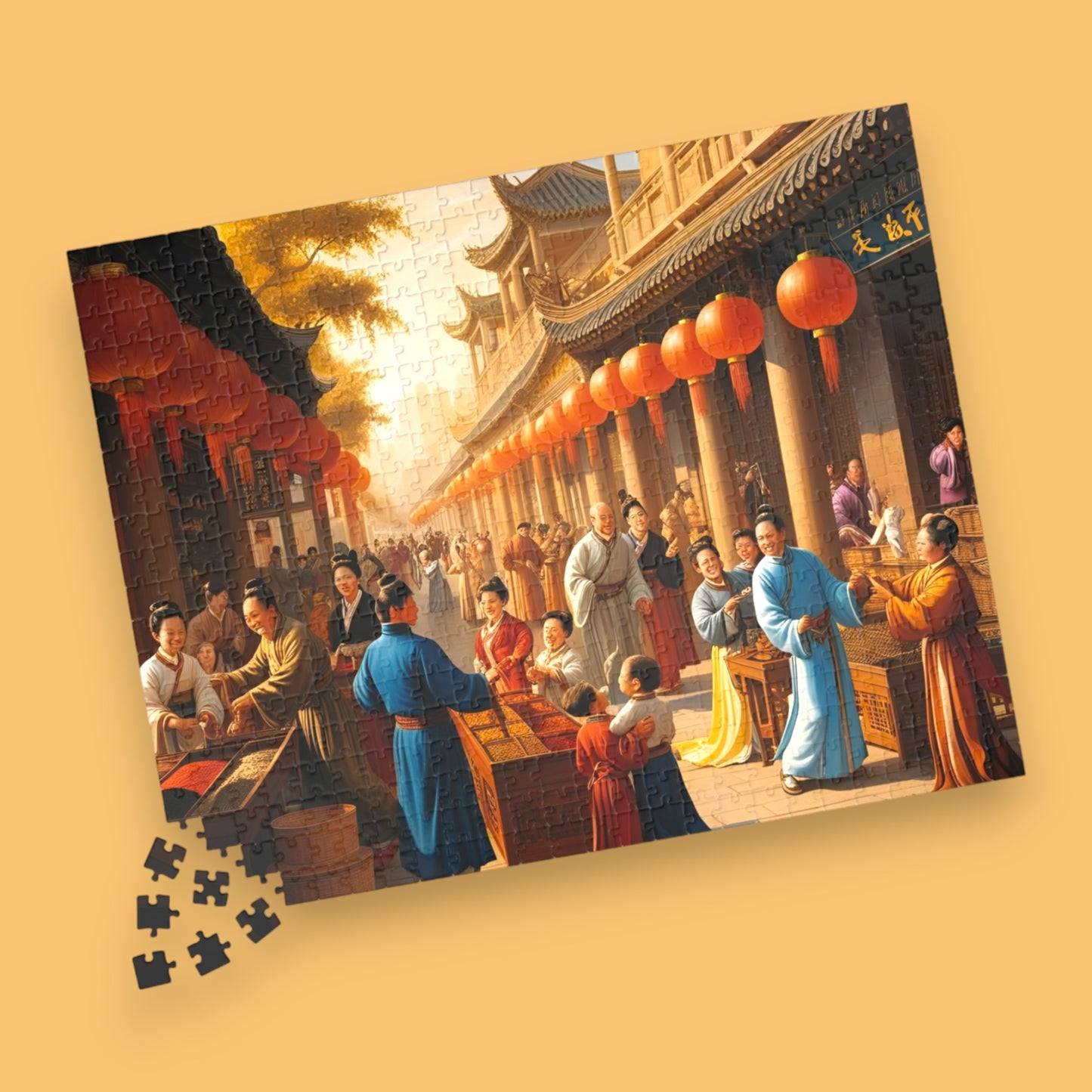 Chinese Street Market Historical Puzzle