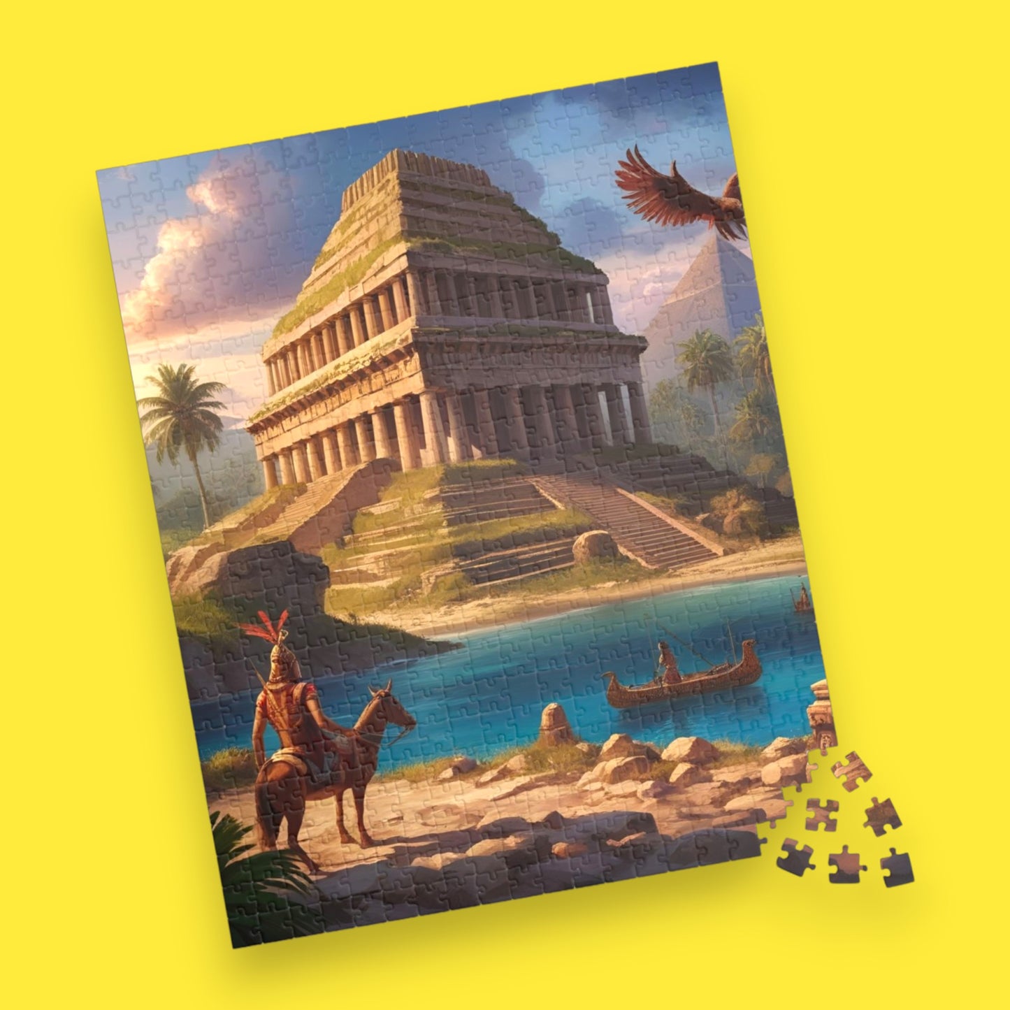 Ancient Pyramid Digital Art Puzzle Piece