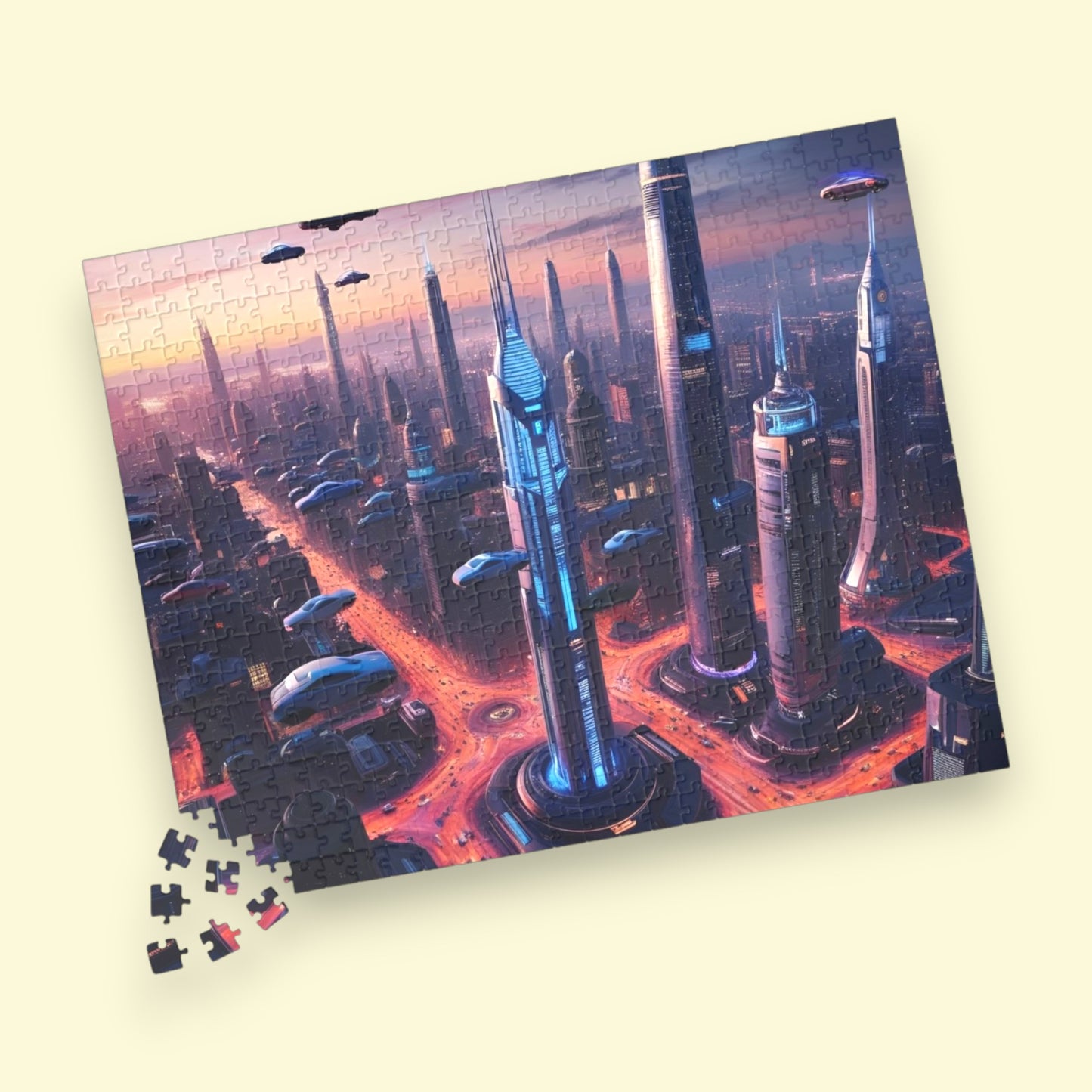 Futuristic City Puzzle (110, 252, 520 pieces)