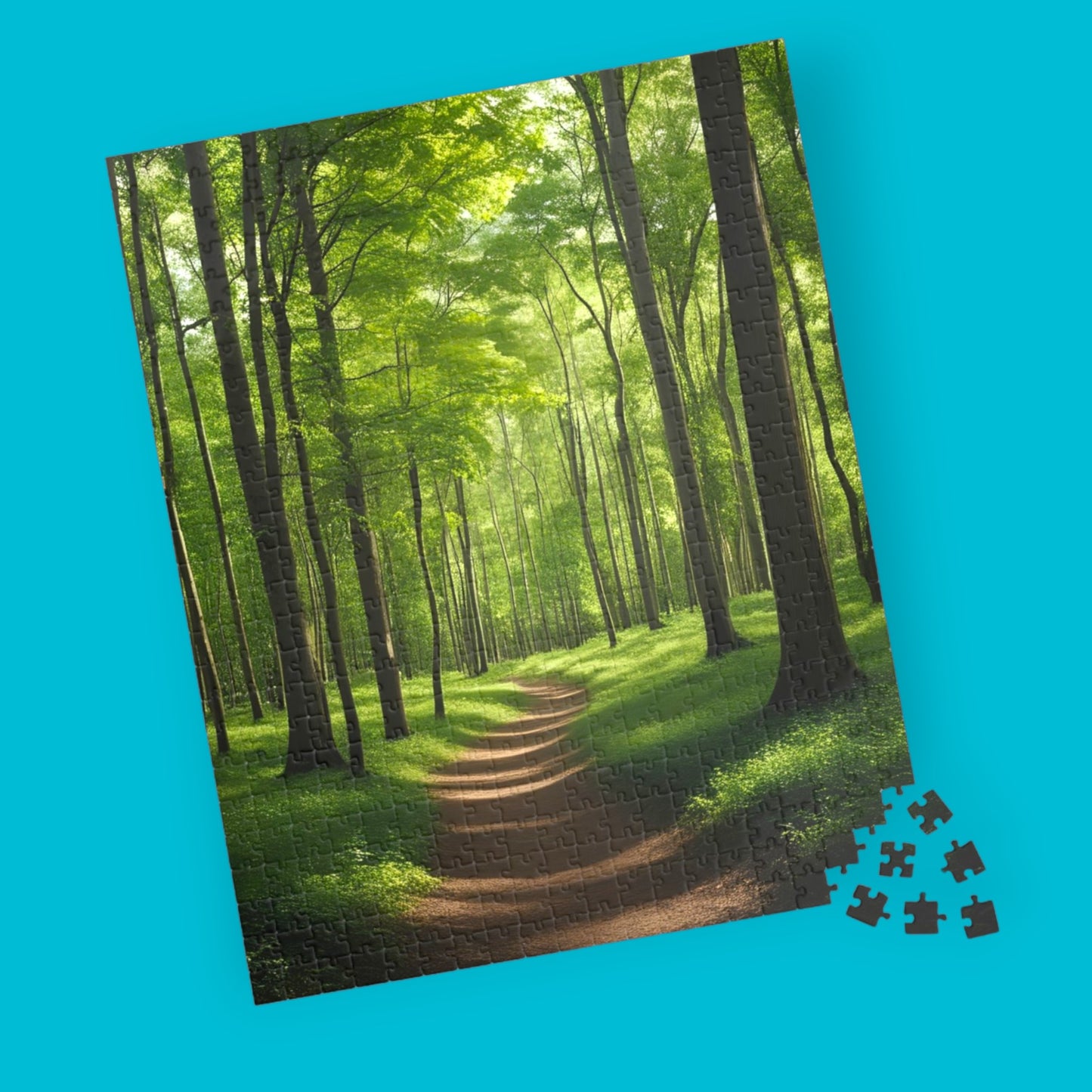 Beautiful Scene of Forest Custom Puzzle Pieces (520)
